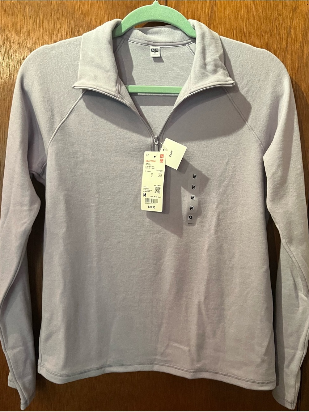 NWT Women’s Uniqlo Fleece Half-Zip Purple Sz M